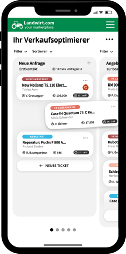 Verkaufsoptimierer on a mobile phone