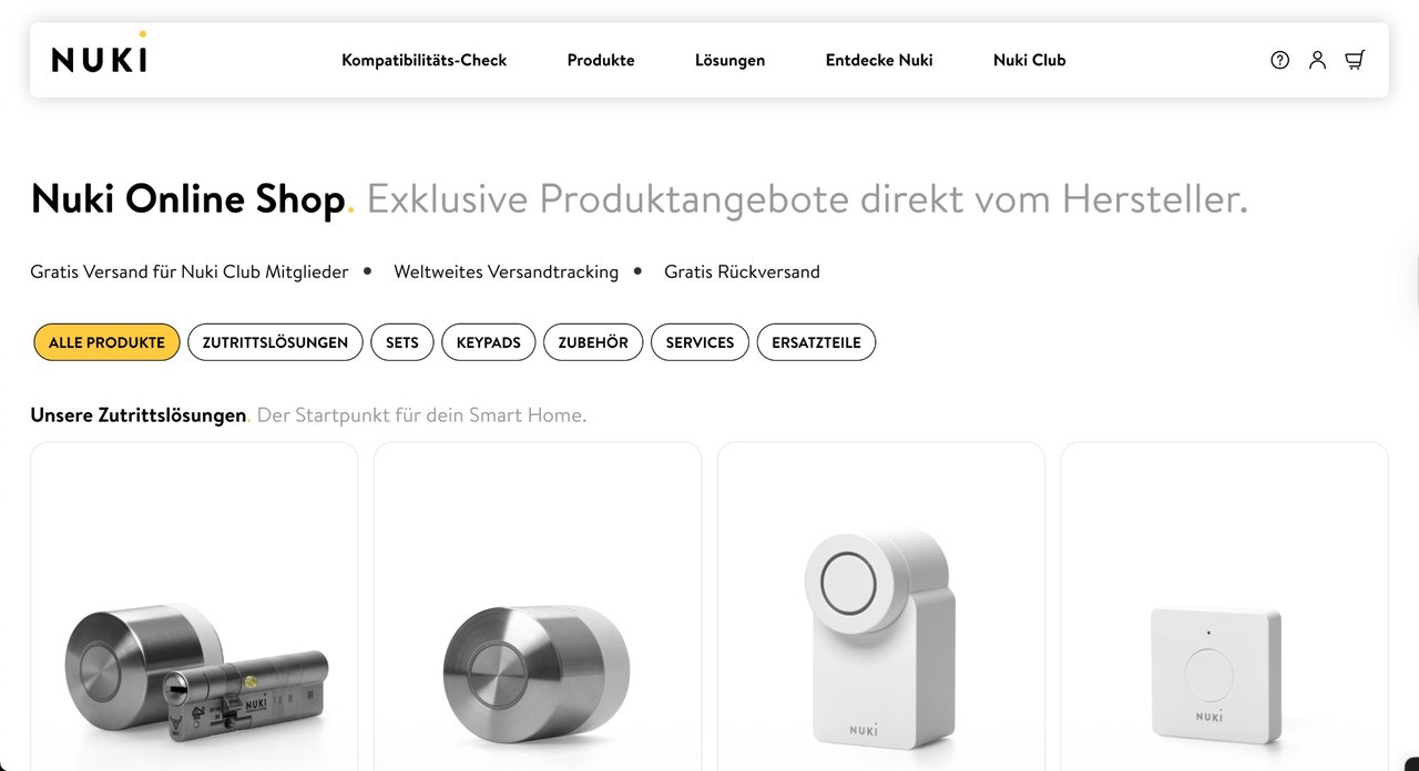 Nuki — A new commerce engine for Nuki's smart-lock ecosystem
